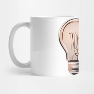 Light Bulb Rose Gold Shadow Silhouette Anime Style Collection No. 425 Mug